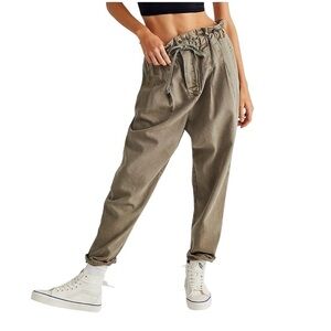 Free People Margate Pleated Trouser Size XS Green